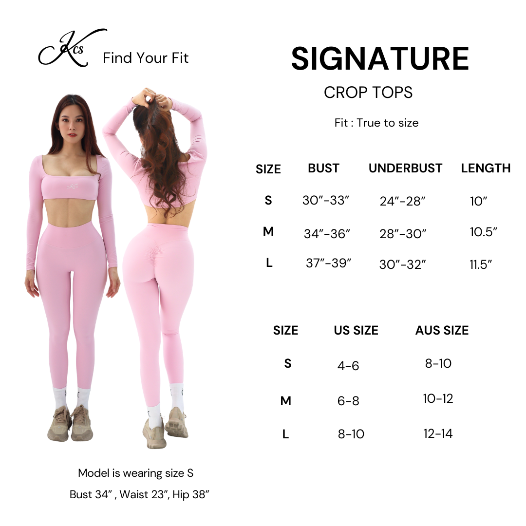 Signature Long Sleeve Crop Top