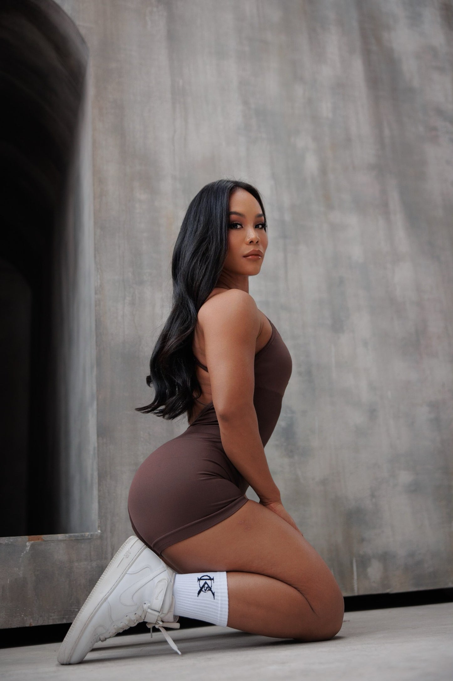 Curves cross bodysuit