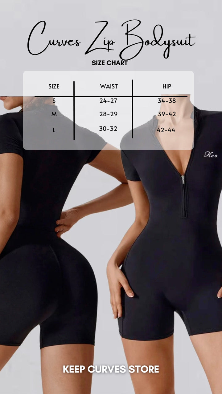 Curves Zip Bodysuit – Snatched Silhouette, Zip Closure | KCS