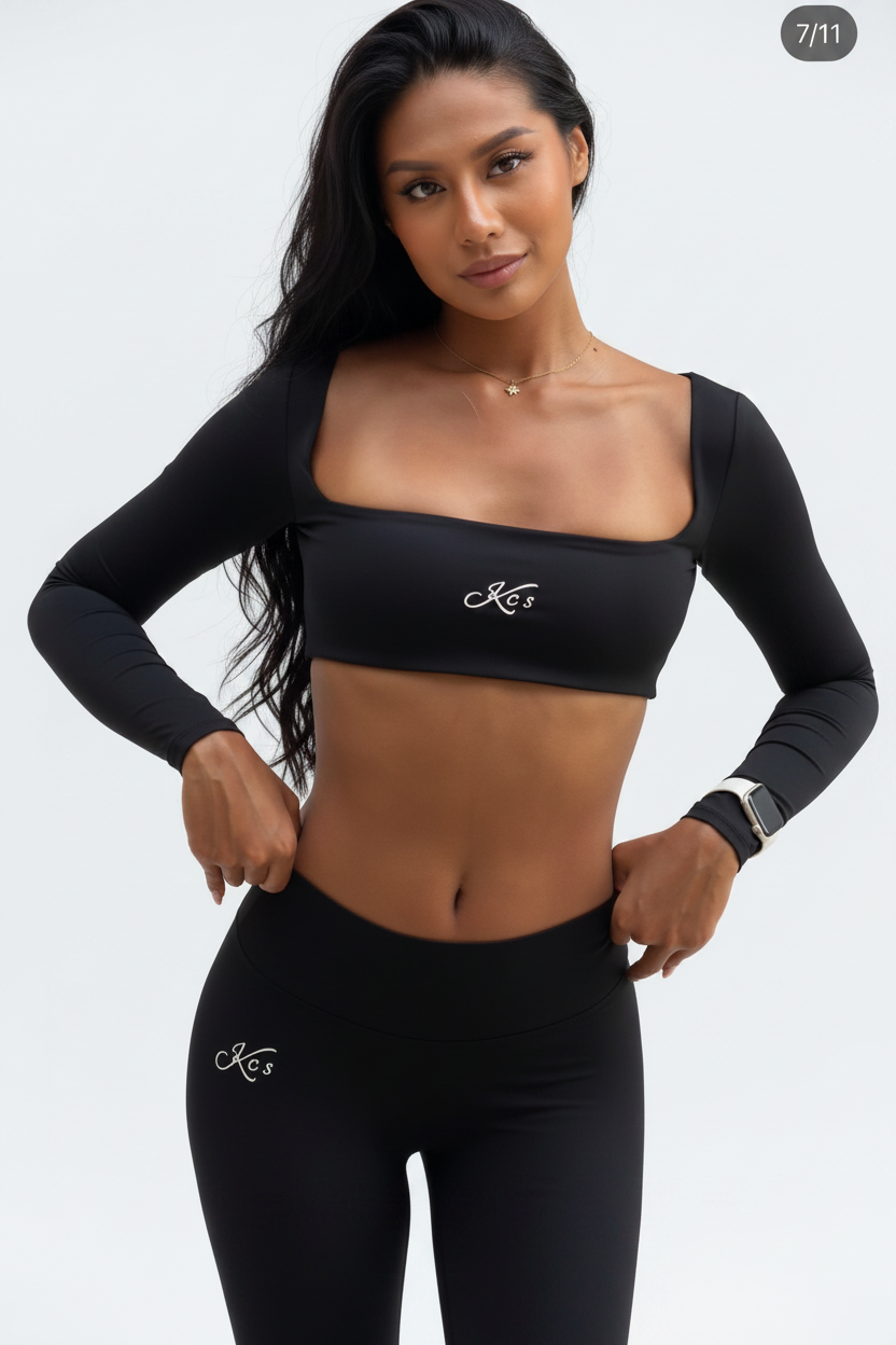 Signature Long Sleeve Crop Top